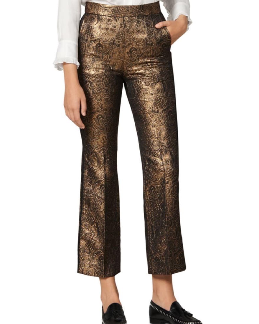 Sandro Gold Broccade Pants ($370) - Image 1
