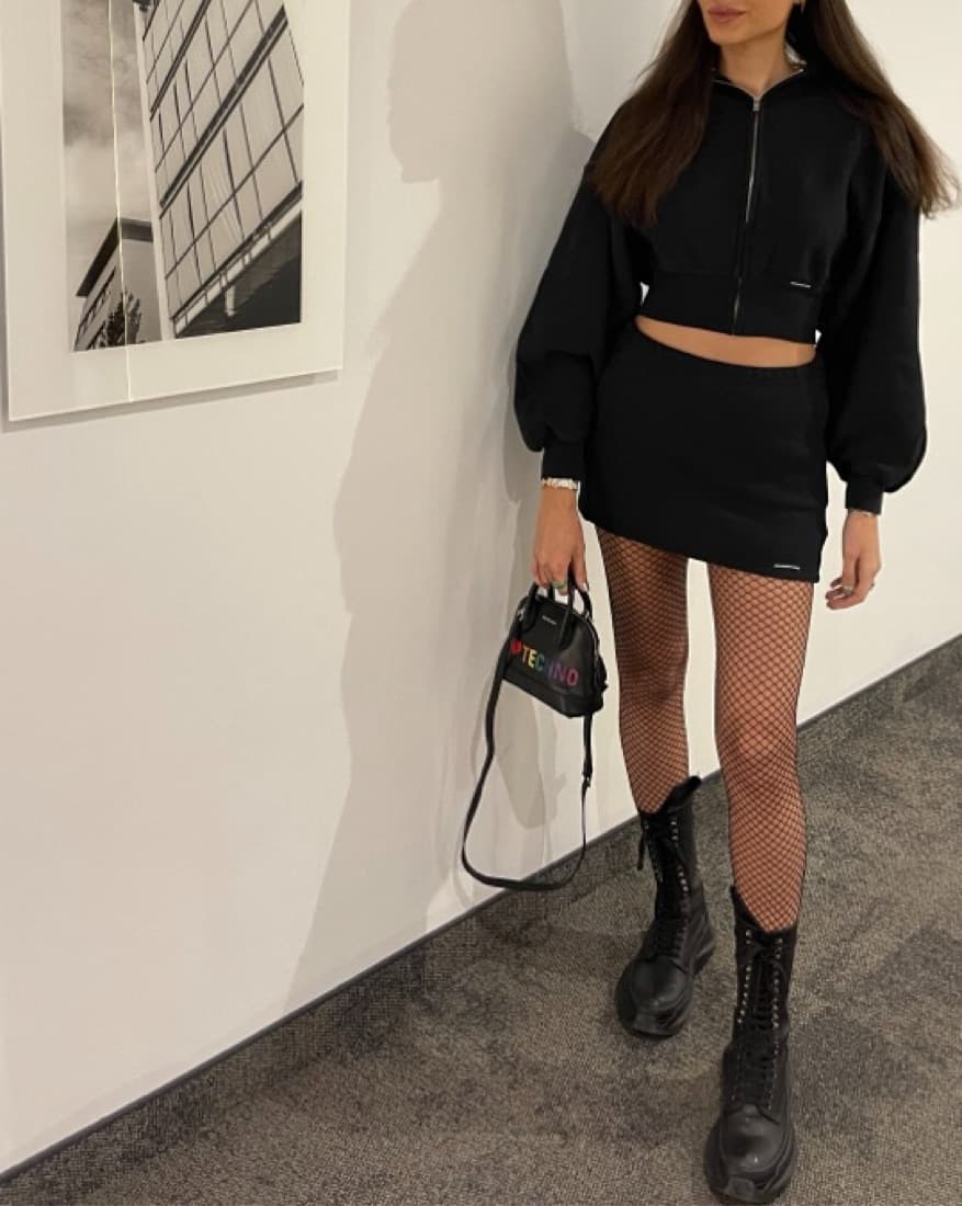 Alexander Wang Cropped Hoodie Skirt Set - Image 2