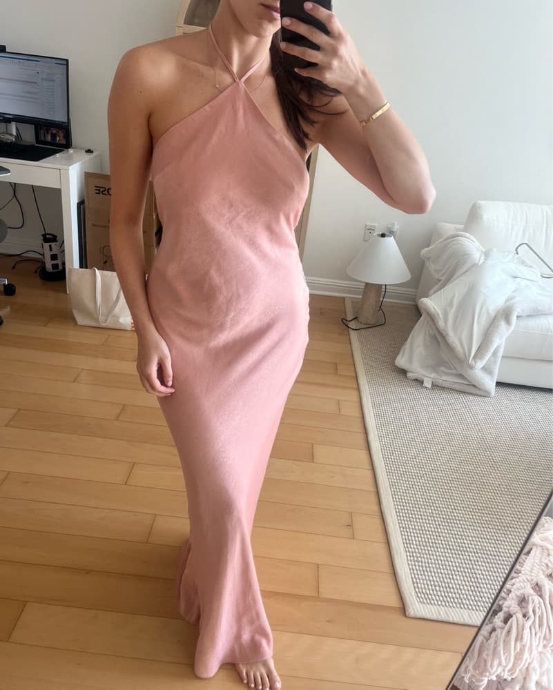 Michael Costello Millie Gown in Blush - Image 2