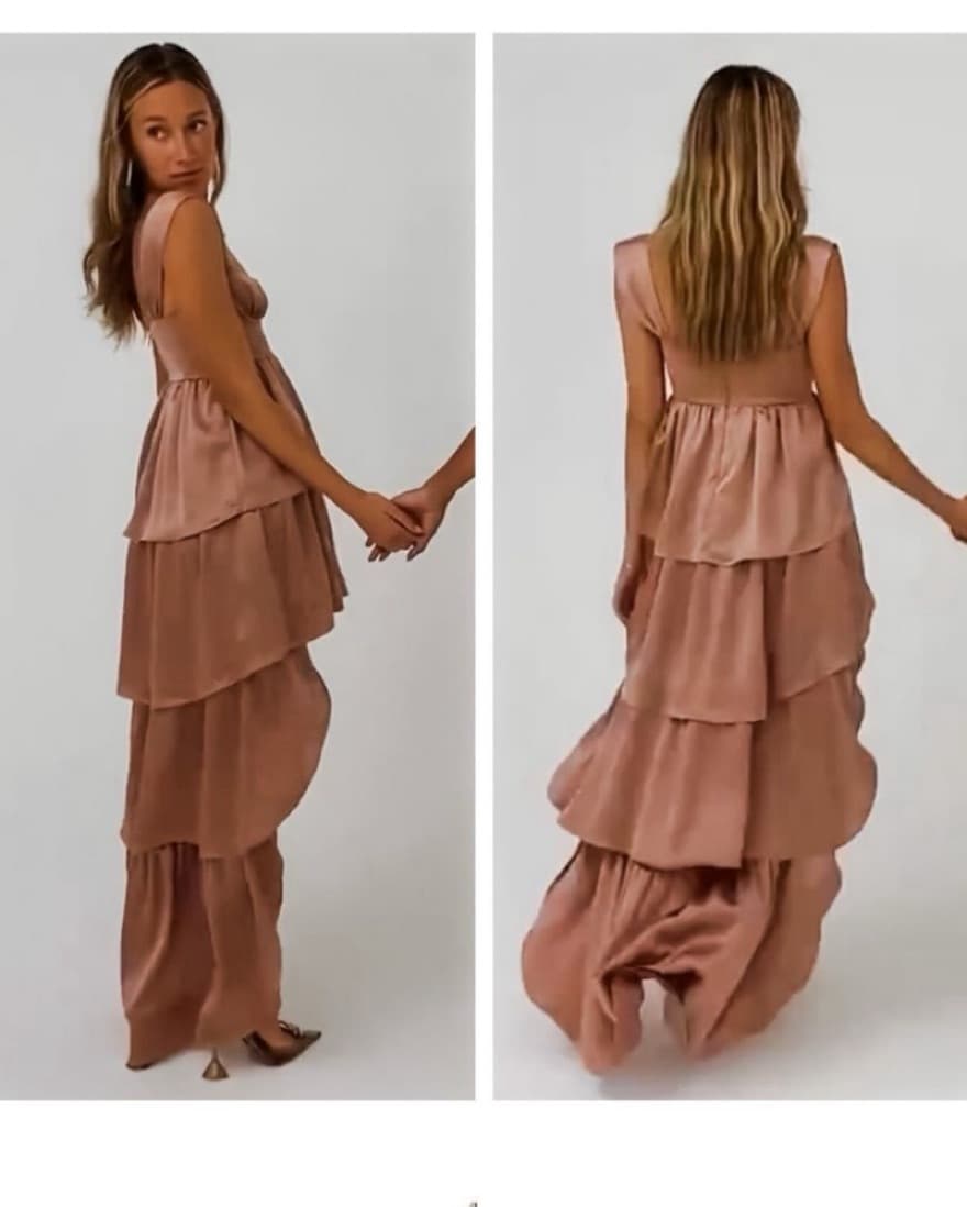 WeWoreWhat Corset High Low Silk Dress - Image 2