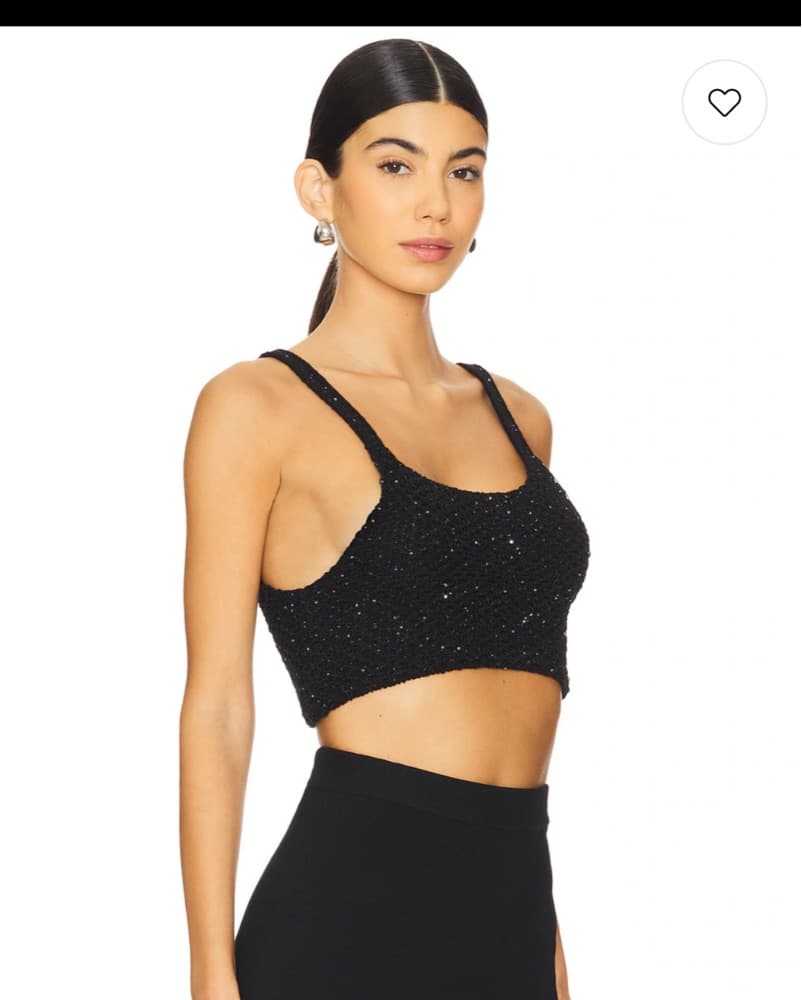 Asta Resort Grace Sequined Crop Tank  - Image 2