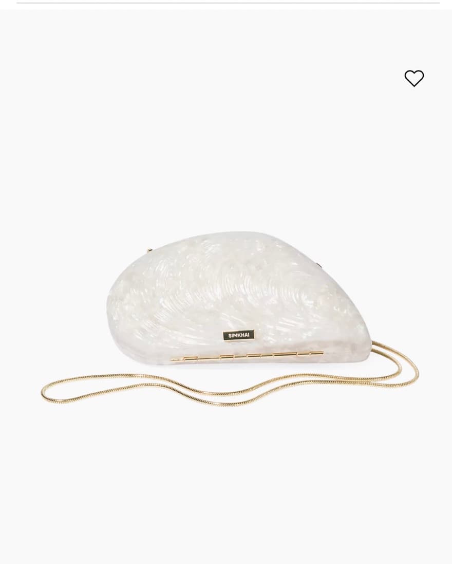Simkhai Bridget Oyster shell Clutch - Image 1