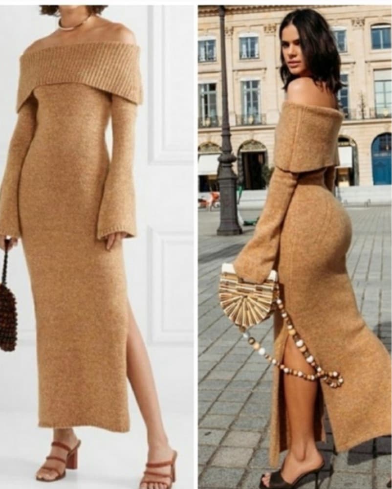 Warm brown Cult Gaia Knit Dress - Image 2