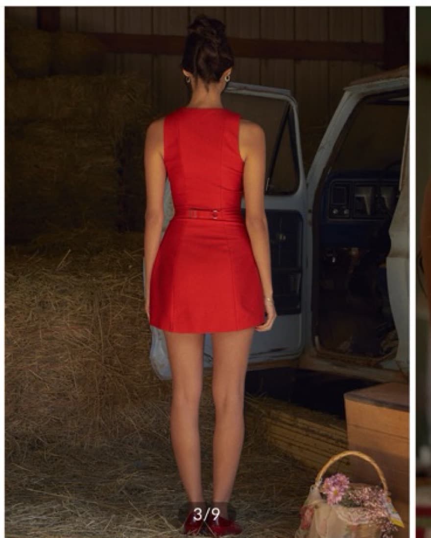 Button Sleeveless Mini Dress - Image 3