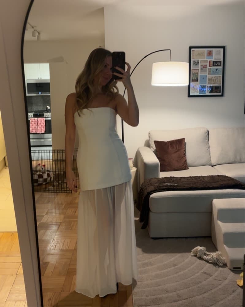 White Amanda Uprichard Dress - Image 4