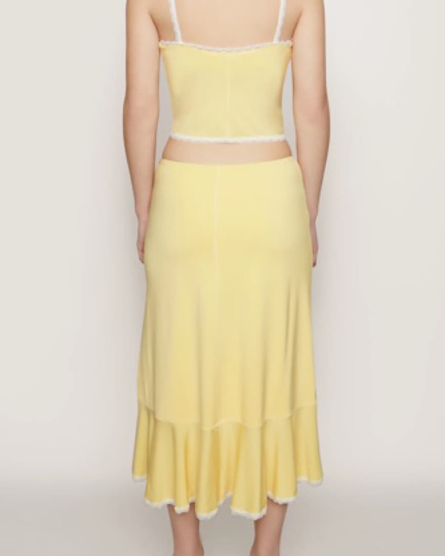 Danielle guizio Low Rise Yellow Midi   - Image 4