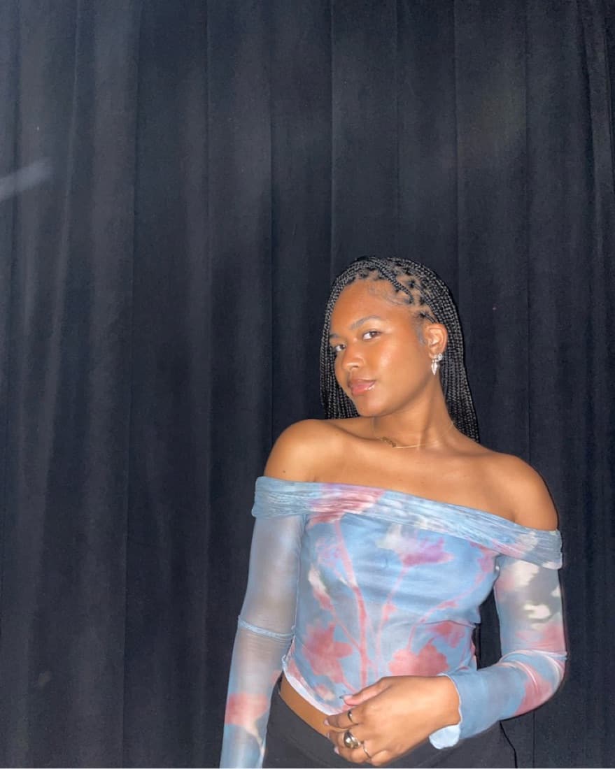 Motel Mesh Off the Shoulder Top  - Image 1
