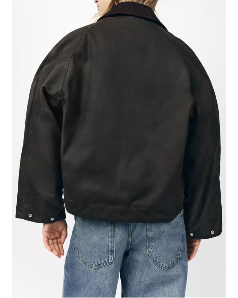 Corduroy Collar Waxed Jacket - Image 3