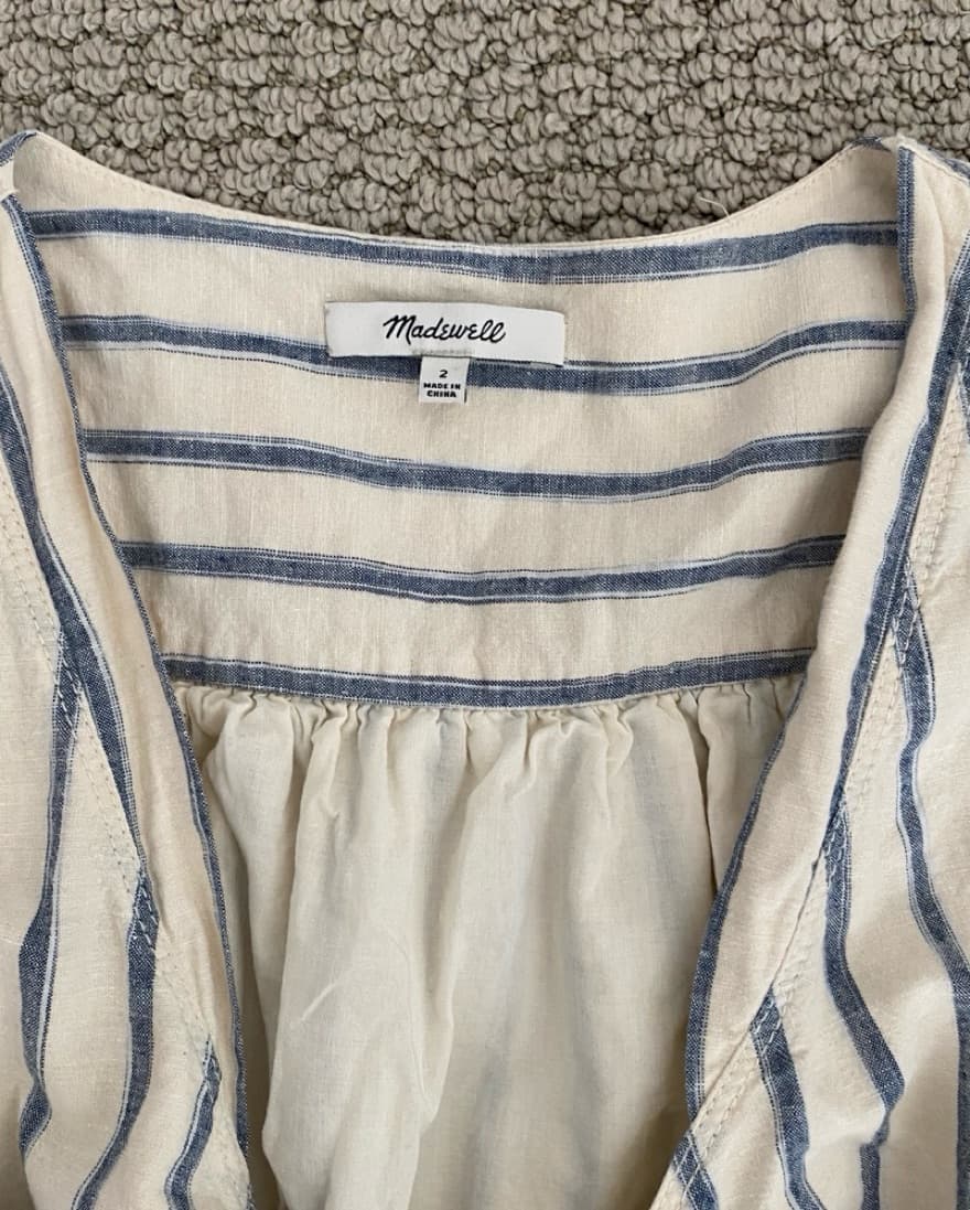 Madewell Striped Linen Jumpsuit 2 - Image 5