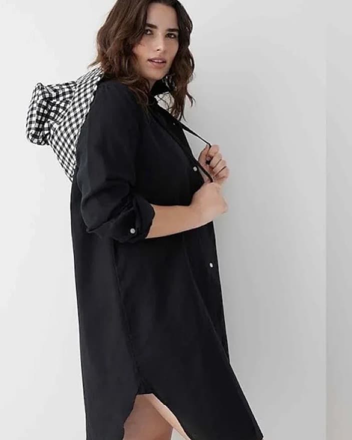 Black Linen Shirtdress / Cover Up - Image 5