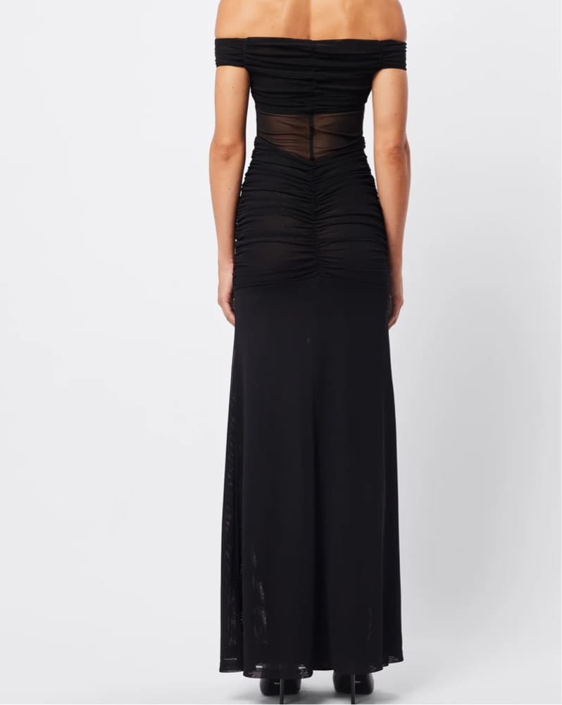 Off The Shoulder Black Maxi Dress - Image 3