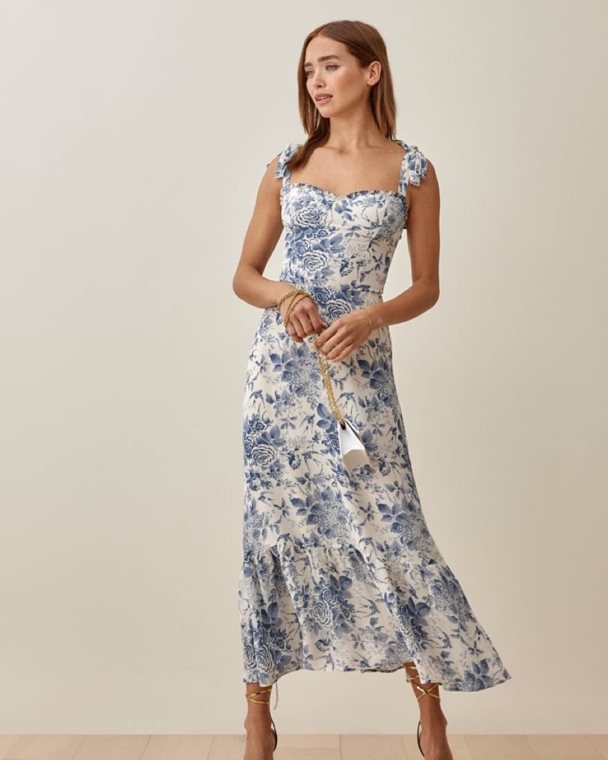 Reformation Nikita Dress in Pompadour - Image 2