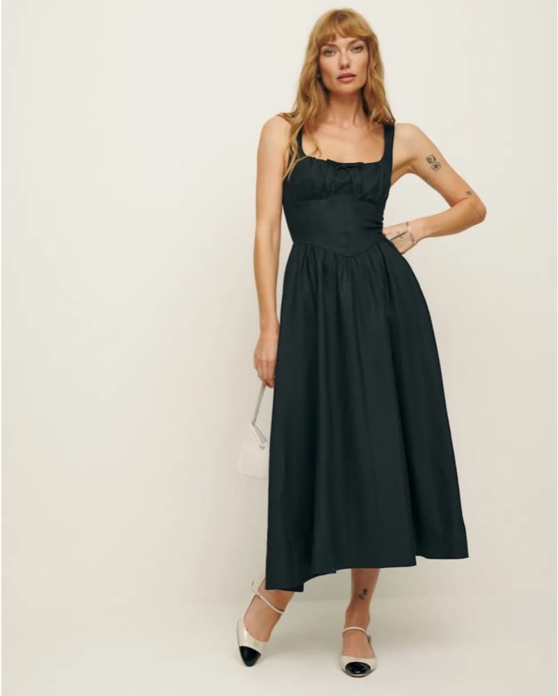 Black Revolve Linen Dress - Image 1