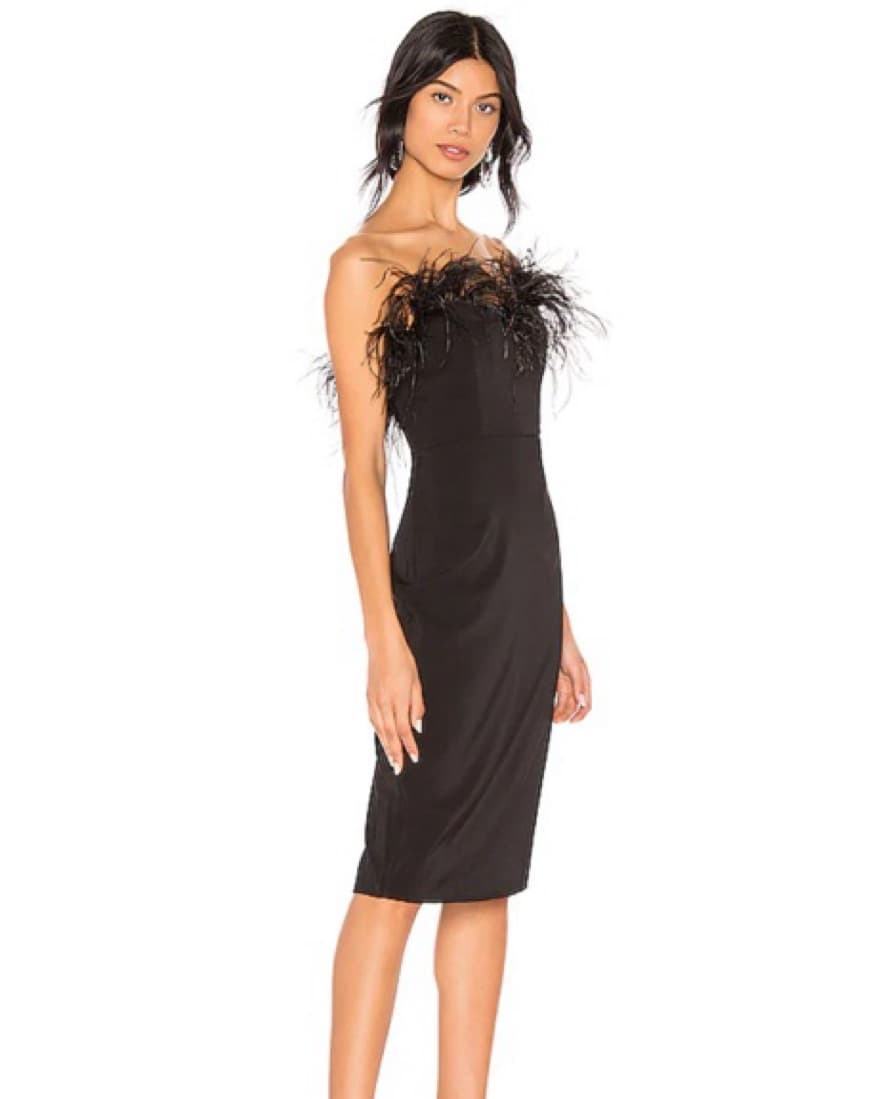 LPA Aurora: Elegant Black Feather Dress - Image 2