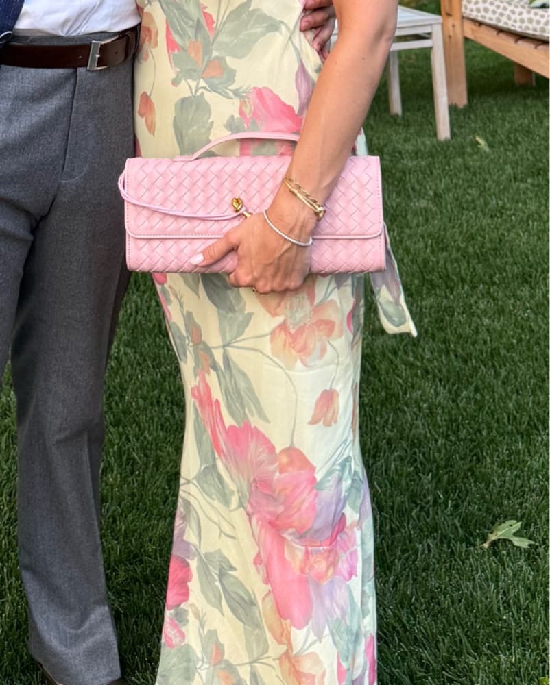 Pink Bottega Clutch Dupe - Image 2