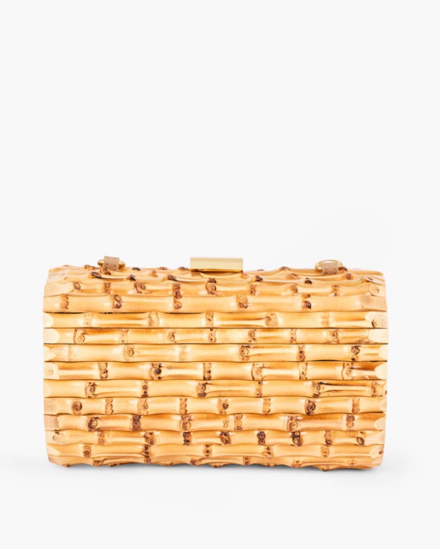 Talbots Bamboo cluthch W/ Gold Hardware - Image 2