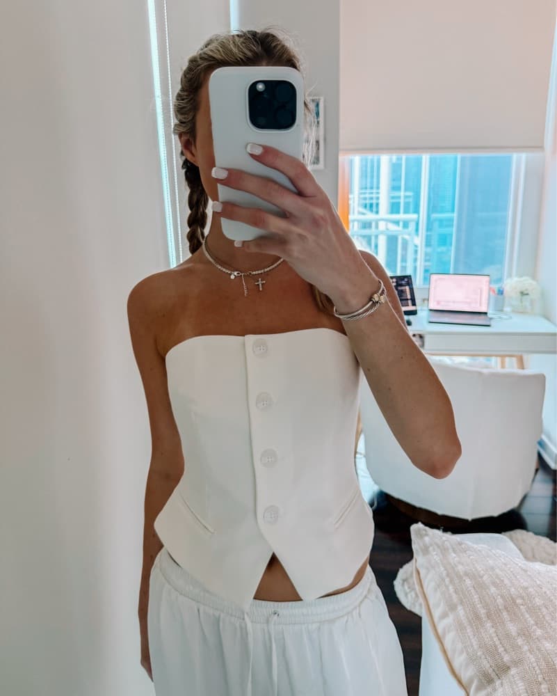Misha Strapless Bustier Vest Top - Image 1