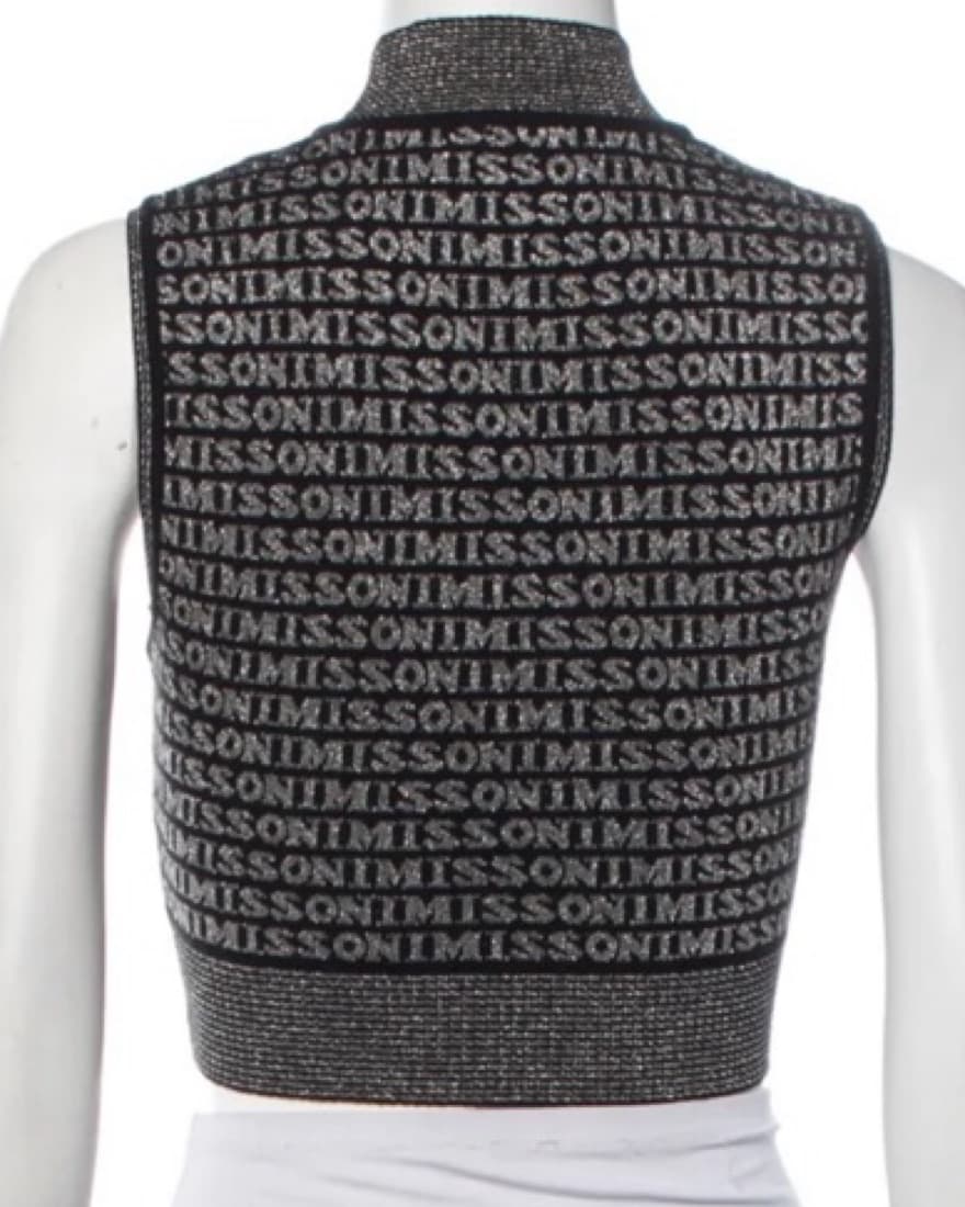 MISSONI PRINTED MOCK NECK CROP TOP - Image 3