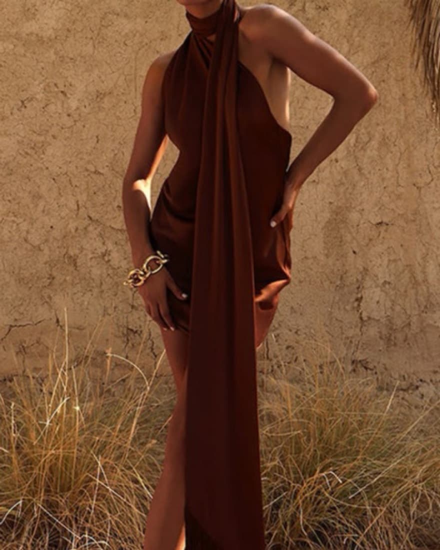 Rat & Boa Brown Serafia Dress XS - Image 1