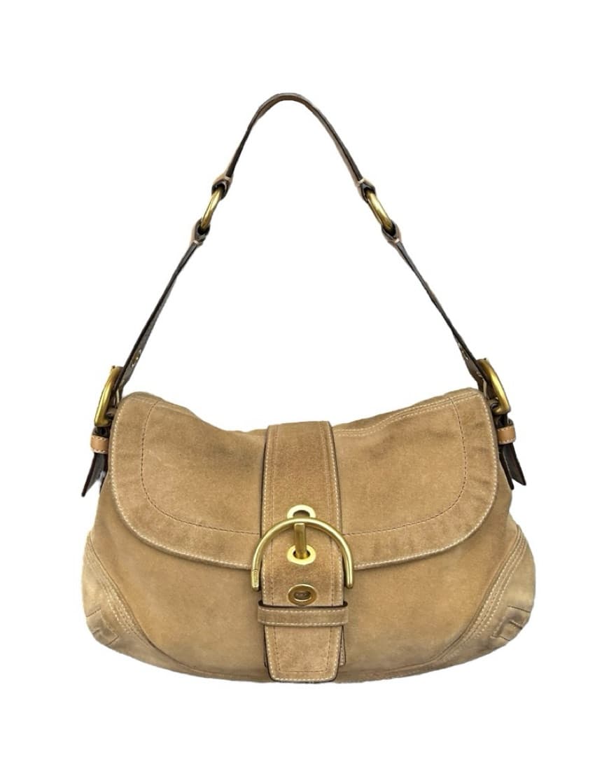 Y2K Coach Tan Suede Soho Bag - Image 1