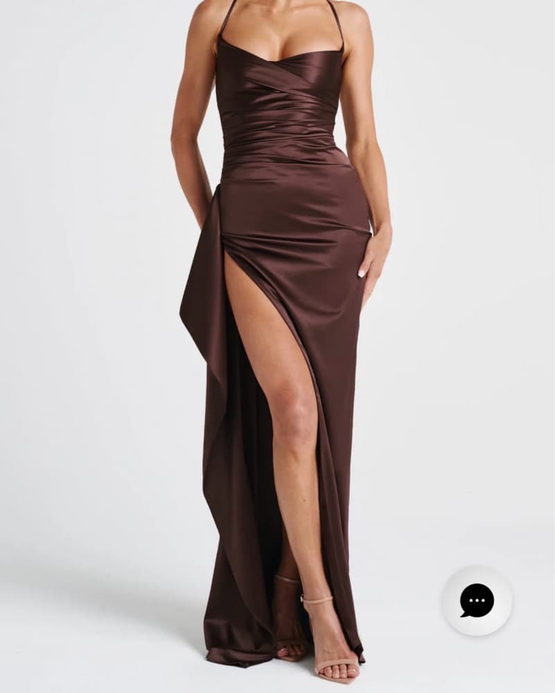 HELEN MAXI DRESS - PLUM BROWN - Image 3
