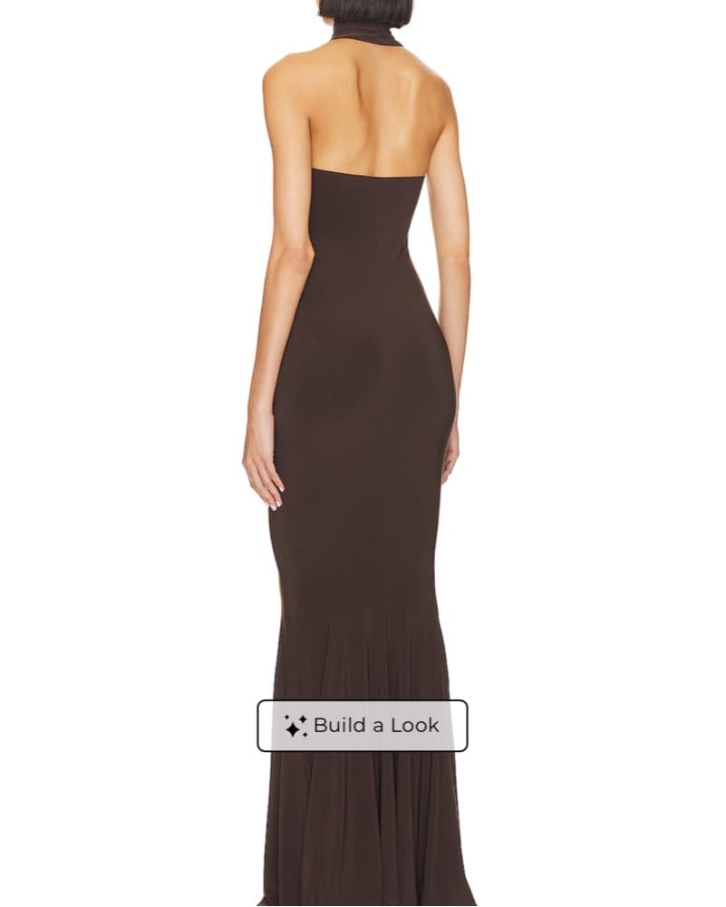 Norma Kamali Maxi Brown Dress  - Image 2