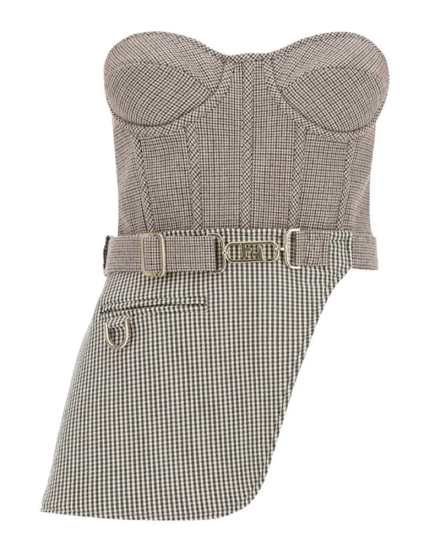 Fendi Houndstooth Bustier SS23 - Image 1