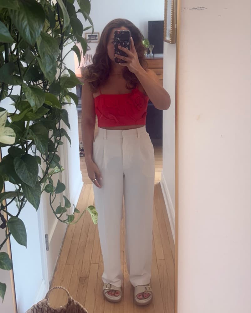 Farm Rio Red Crop Top - Image 2