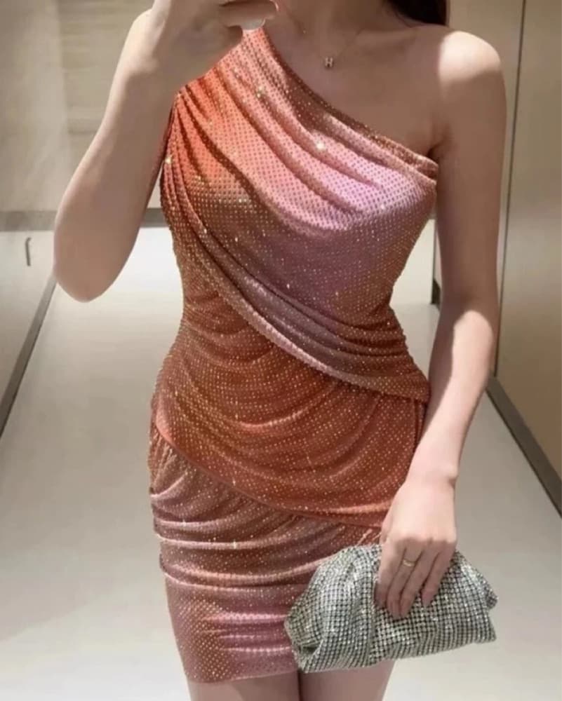 Self Portrait One-Shoulder Dress - Image 1