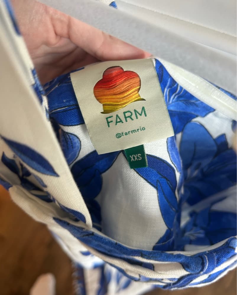 FARM Rio Blue Yard Off-White Sleeveless  - Image 4