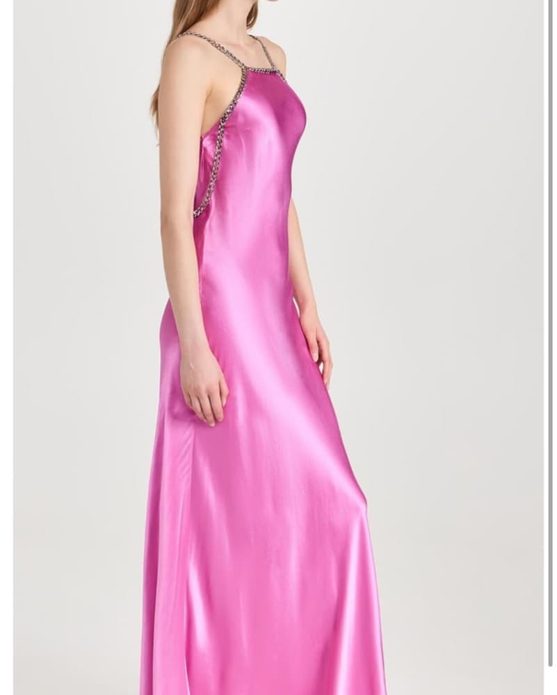 L’agence Pink Satin Majesty Gown XS - Image 4