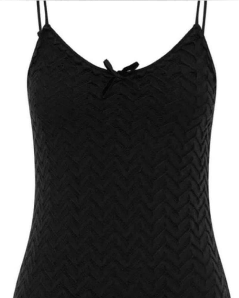 With Jean black mini Body Con Dress  - Image 4