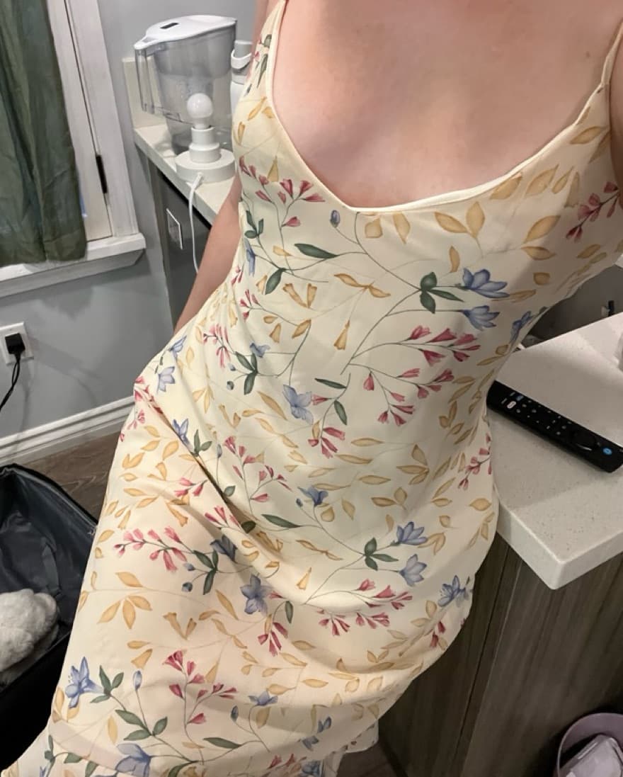vintage midi slip dress - Image 2