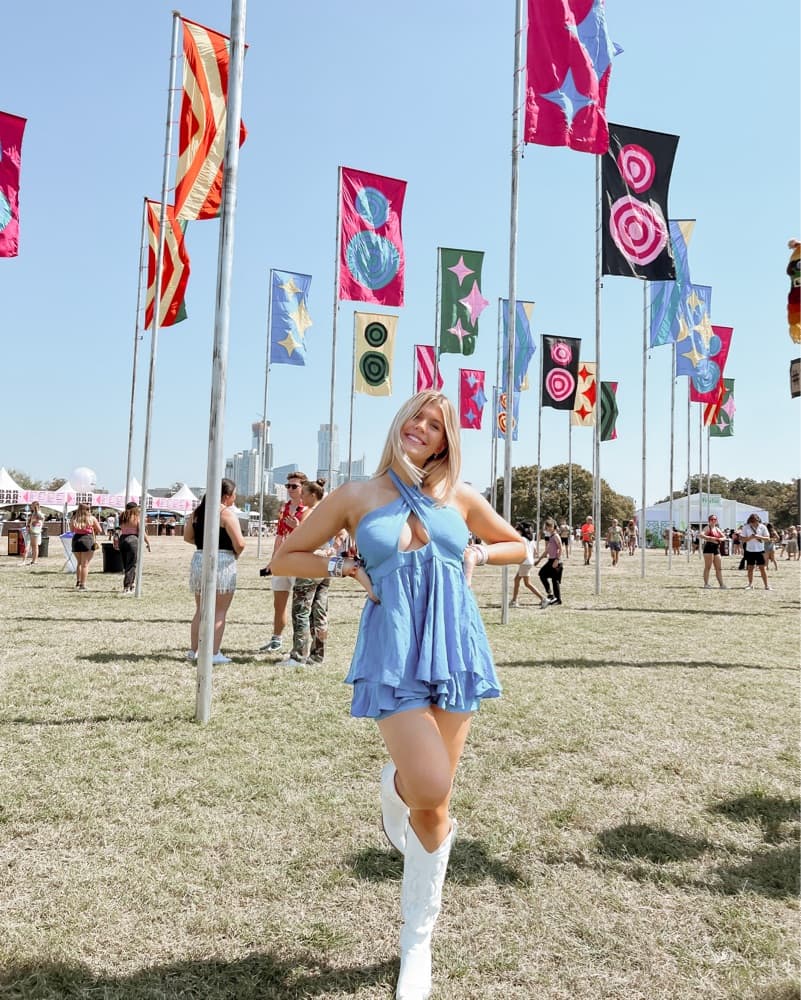 Halter Blue Romper - Image 3