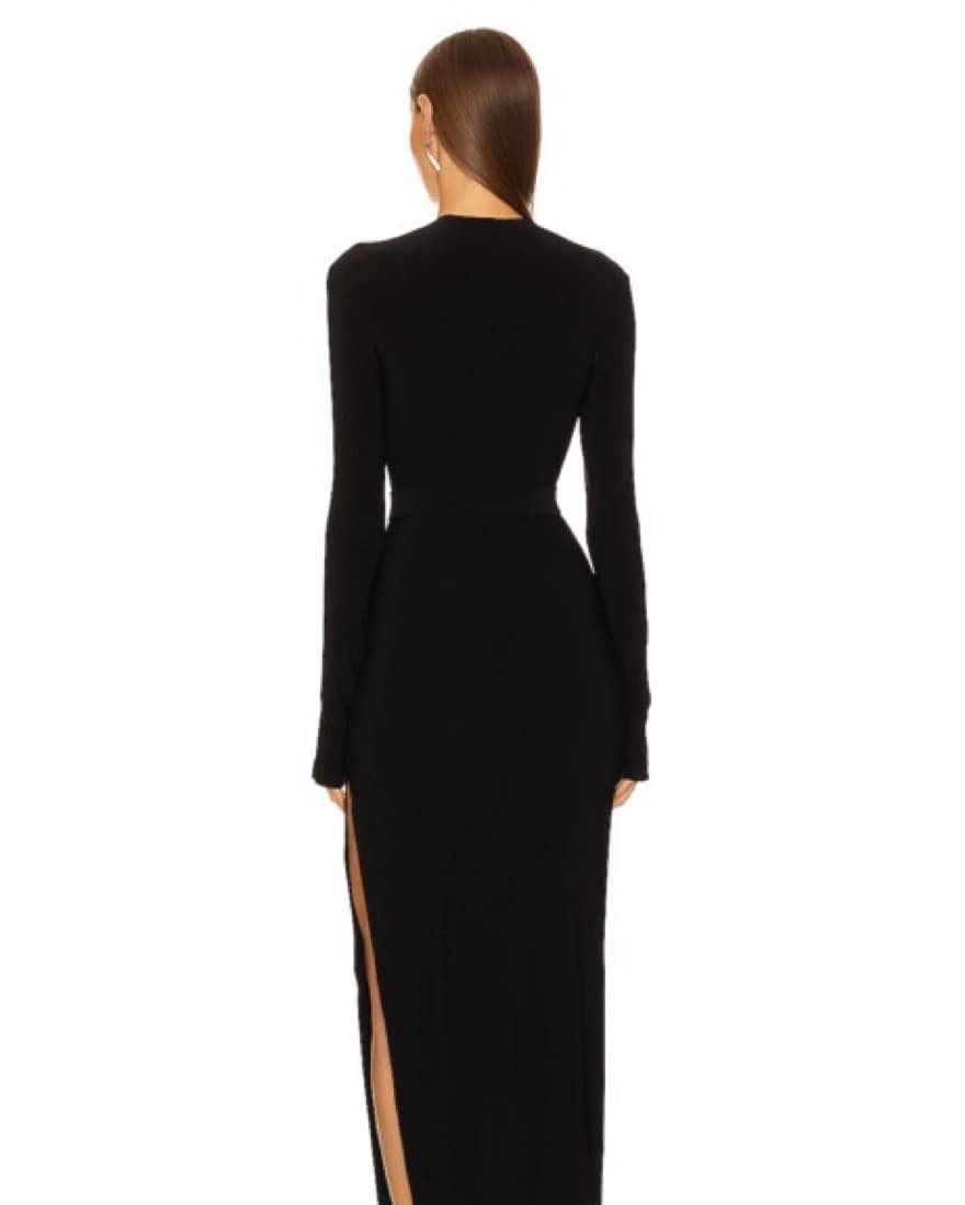 Norma Kamali Black U Neck Dress - Image 4