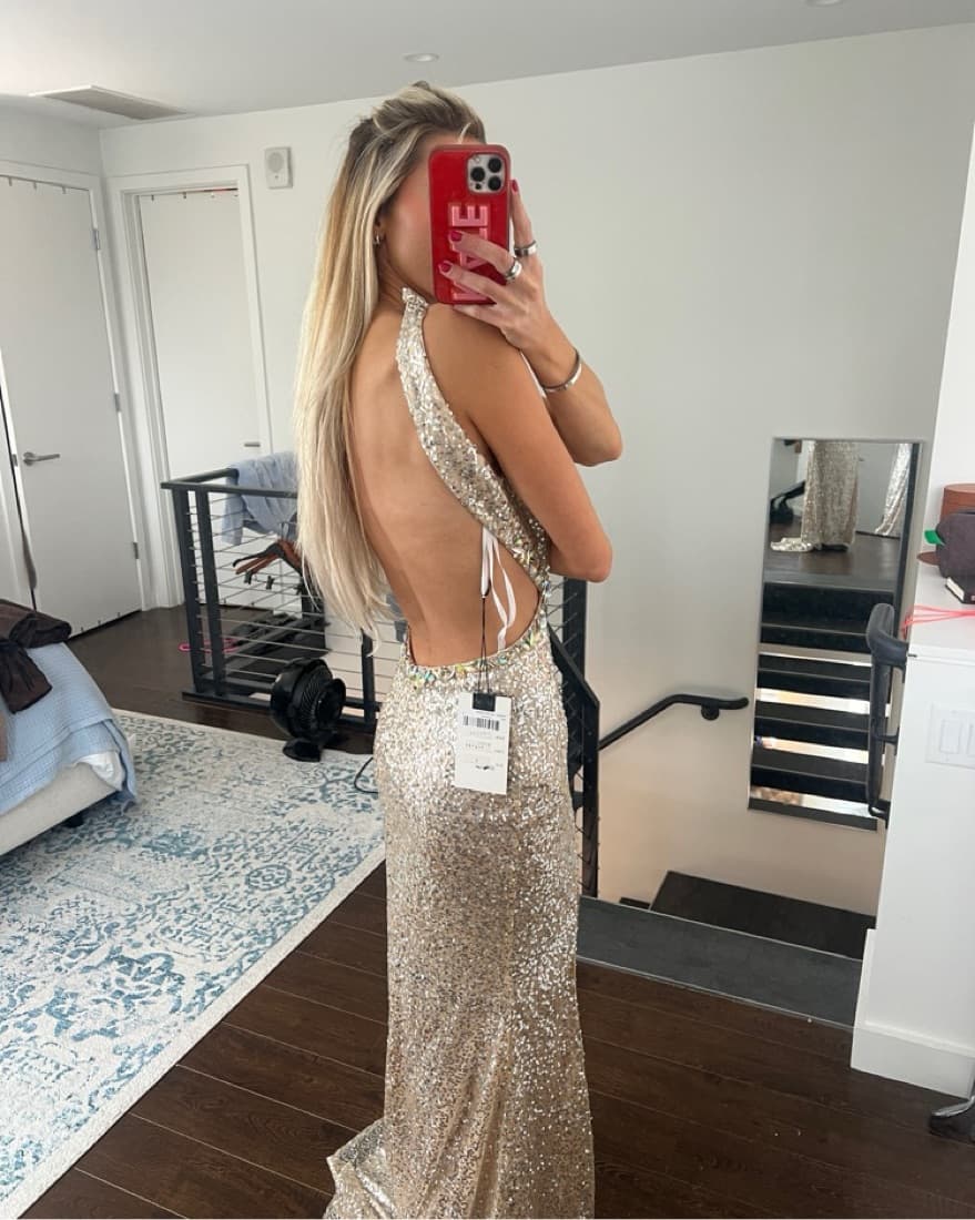 MacDuggal Gown With Gold And Silver - Image 2