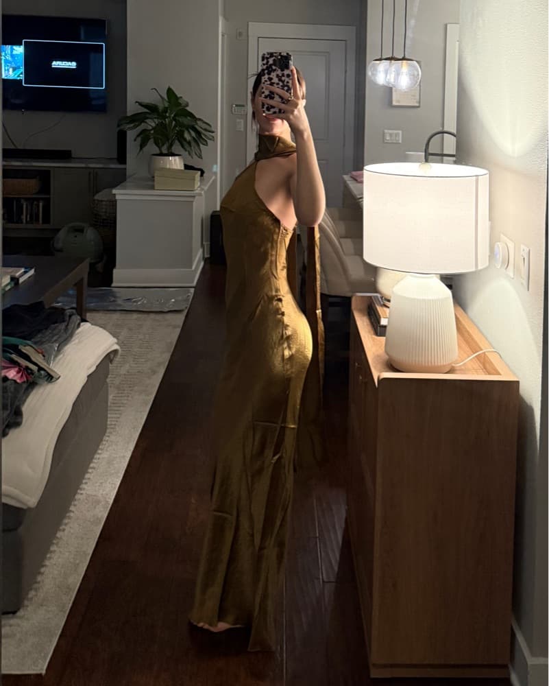 Amanda Uprichard Olive Ashton Maxi Dress - Image 6