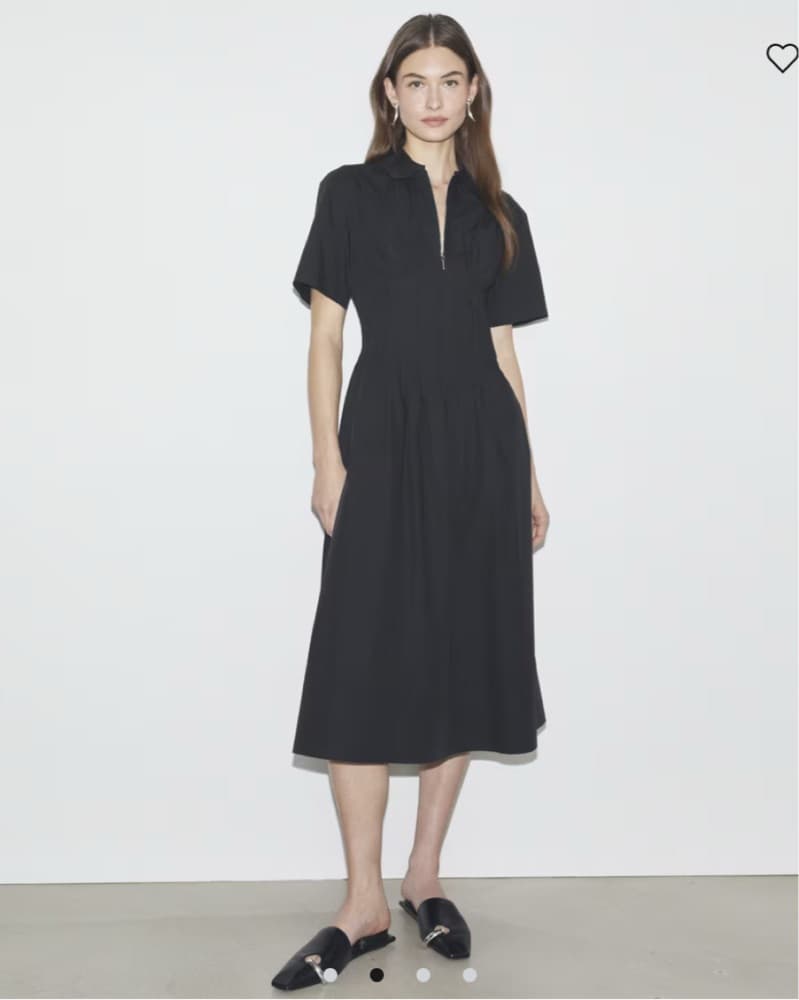 Tory Burch Poplin Pleat Waist Dress - Image 1