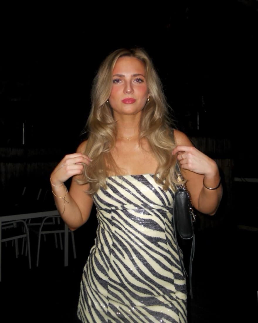 Zebra Sequin Dress - Image 1