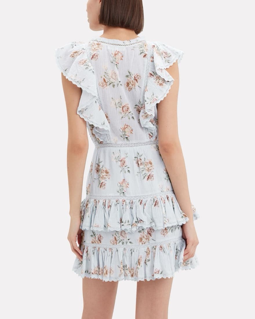 LoveShackFancy Blue Floral Dress - Image 2