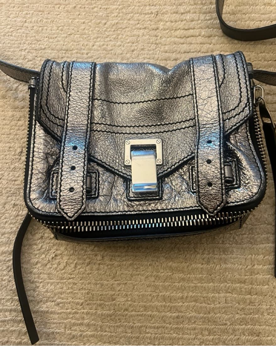 Proenza crossbody Silver Shoulder Bag - Image 5