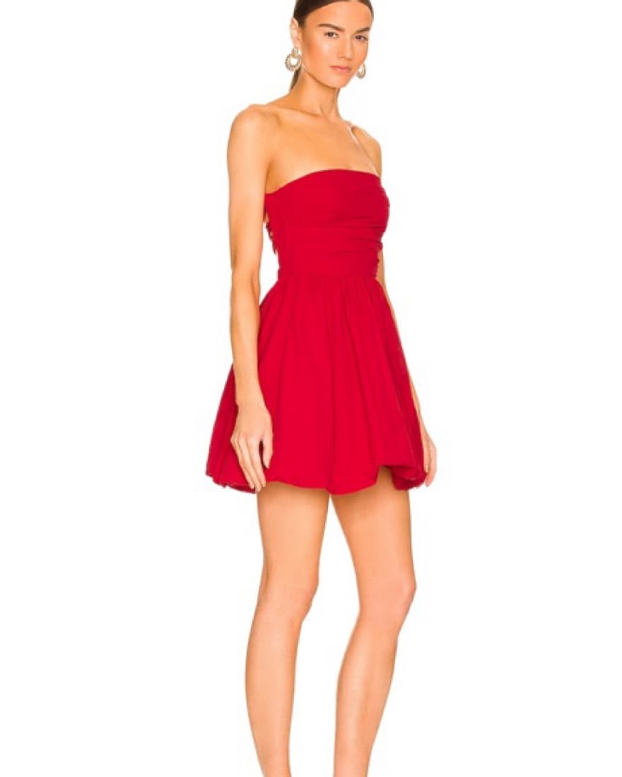 Amanda Uprichard Stassie Dress in Red - Image 2