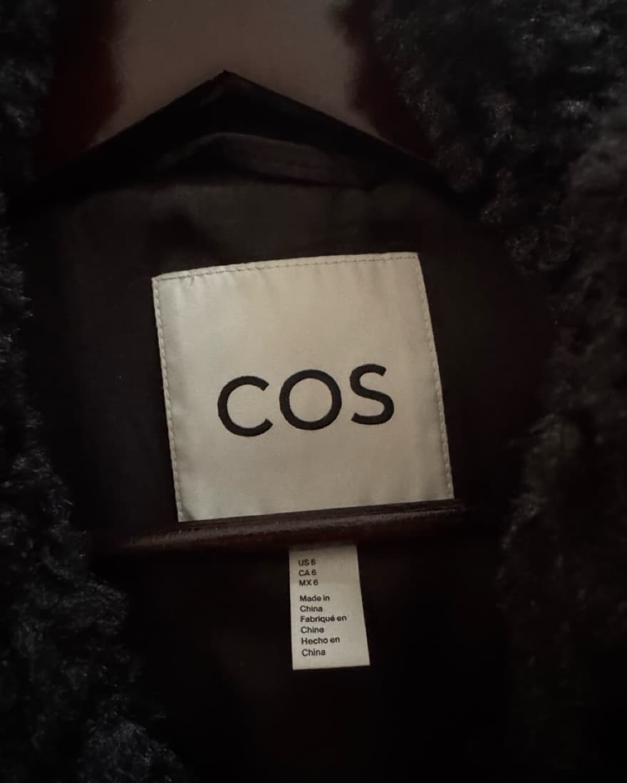 COS Black Fur Vest - Image 2