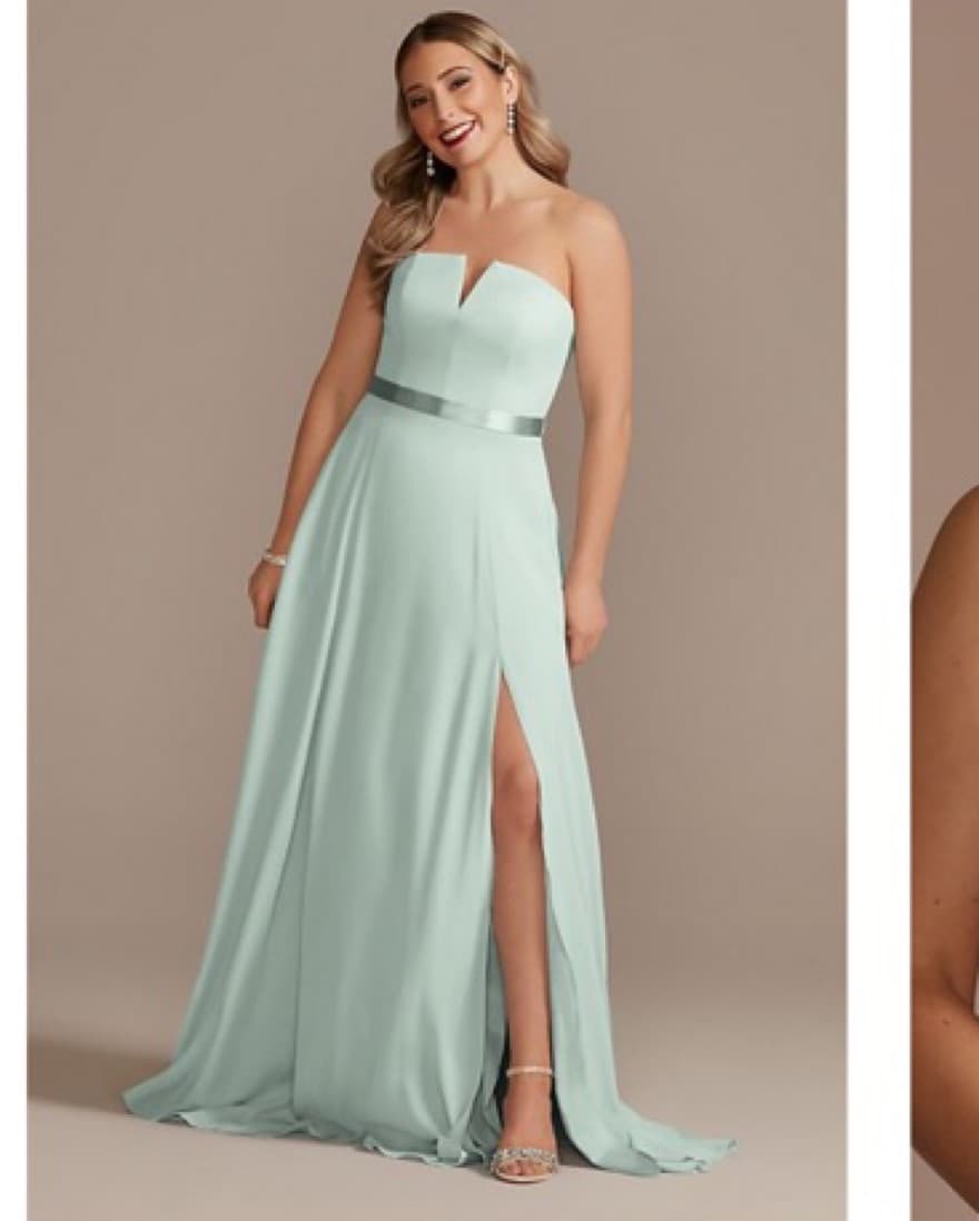  georgette v-wire bridesmaid Dress - Image 1