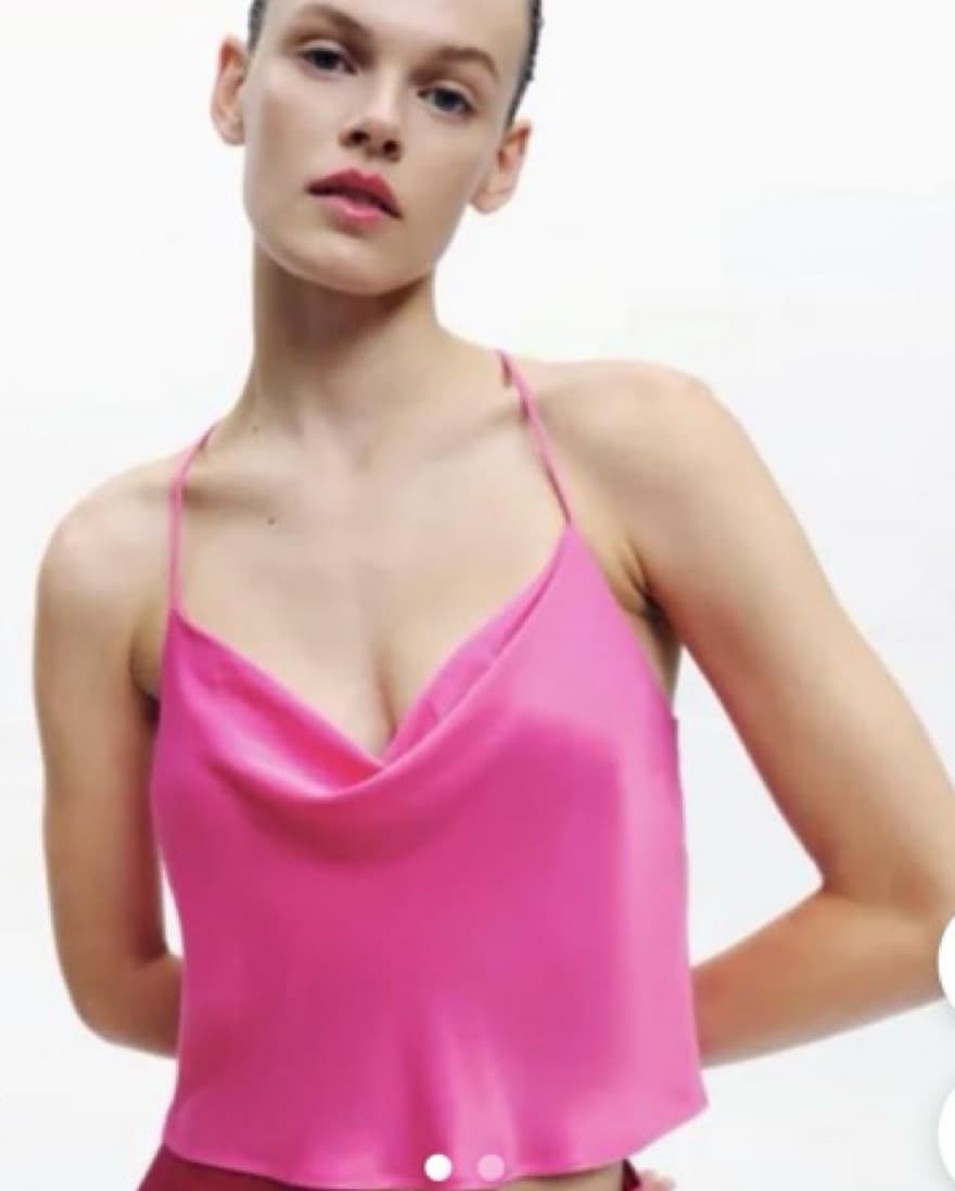 Hot Pink Satin Tank - Image 2