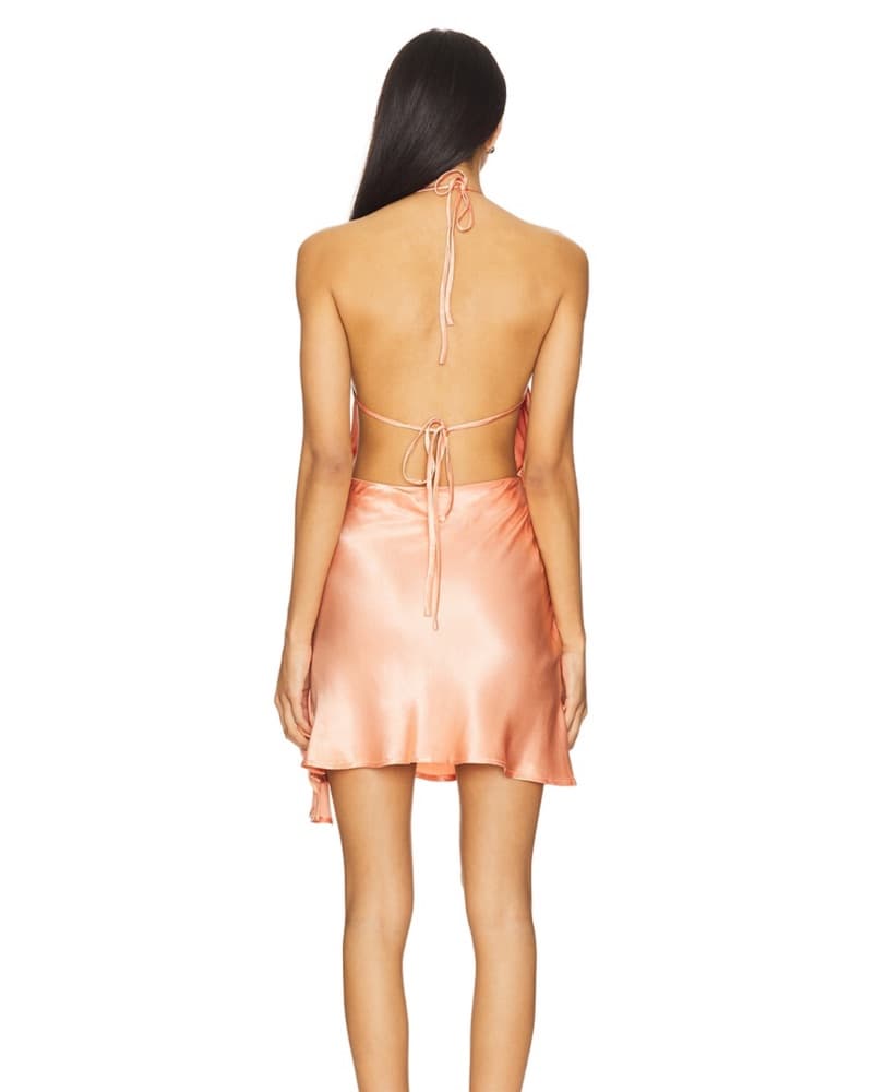 Rosita Mini Dress In Coral - Image 2