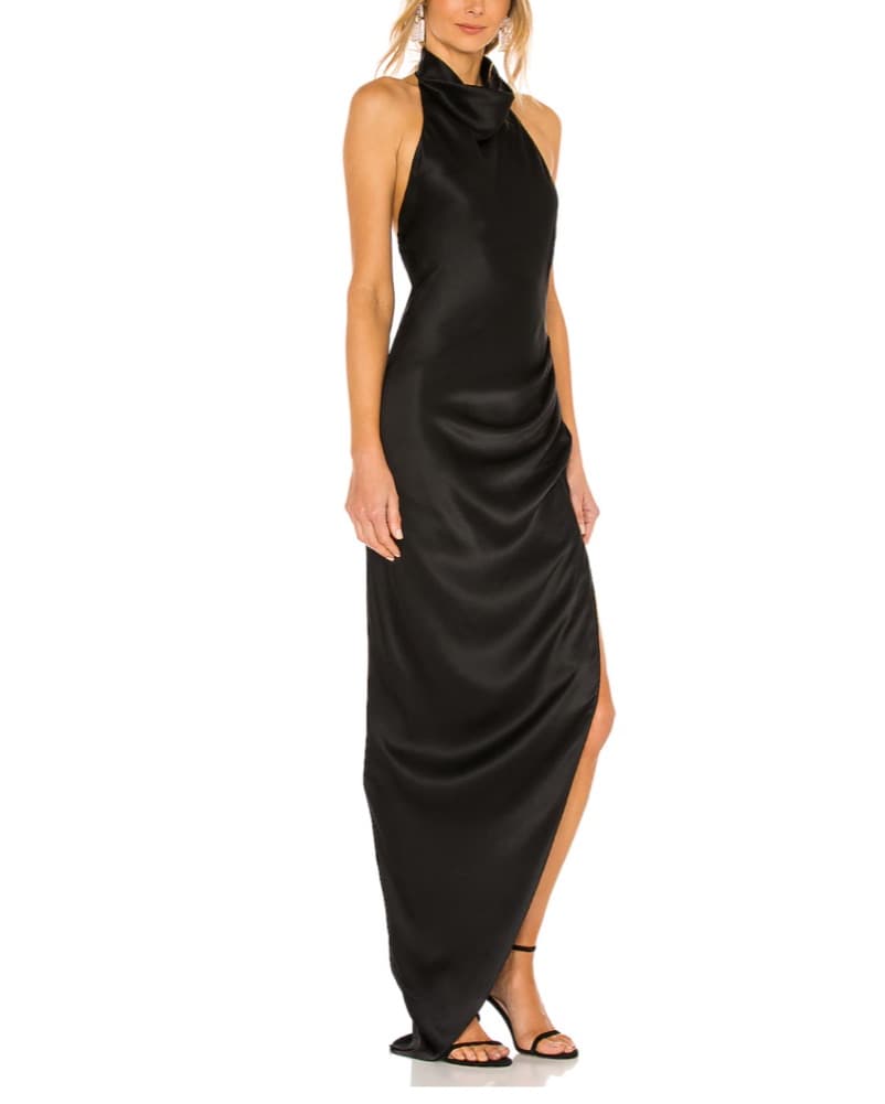 Revolve Amanda Uprichard Gown Black - Image 2