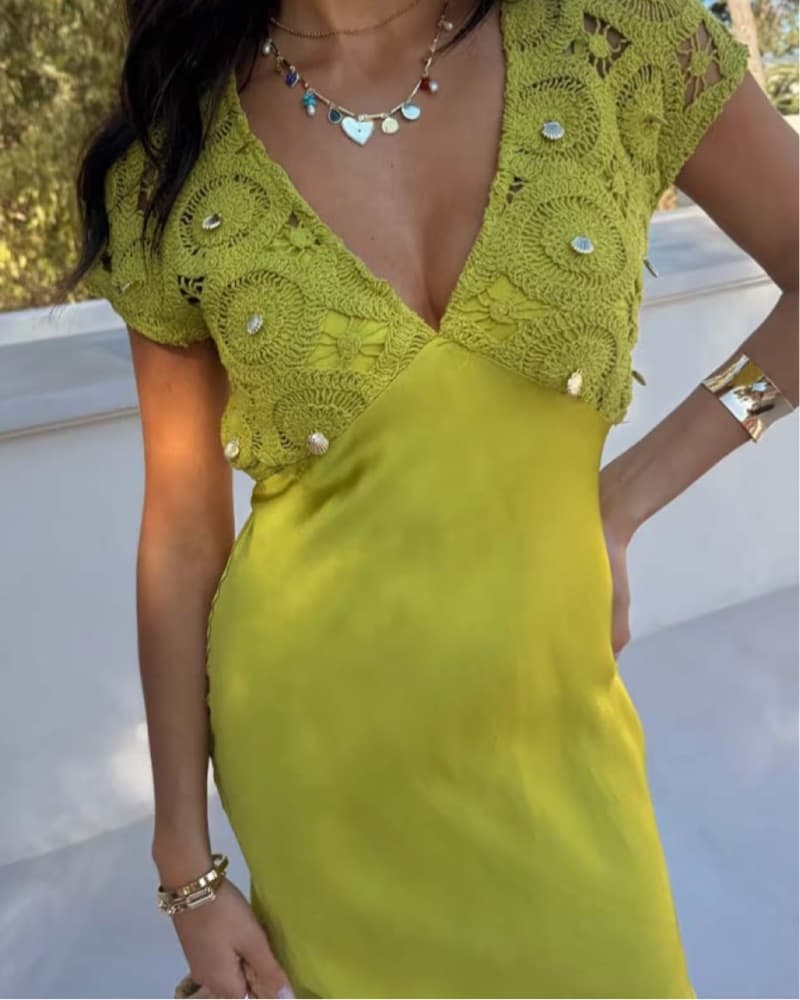 Seashell Green Cocktail Dress - Image 2