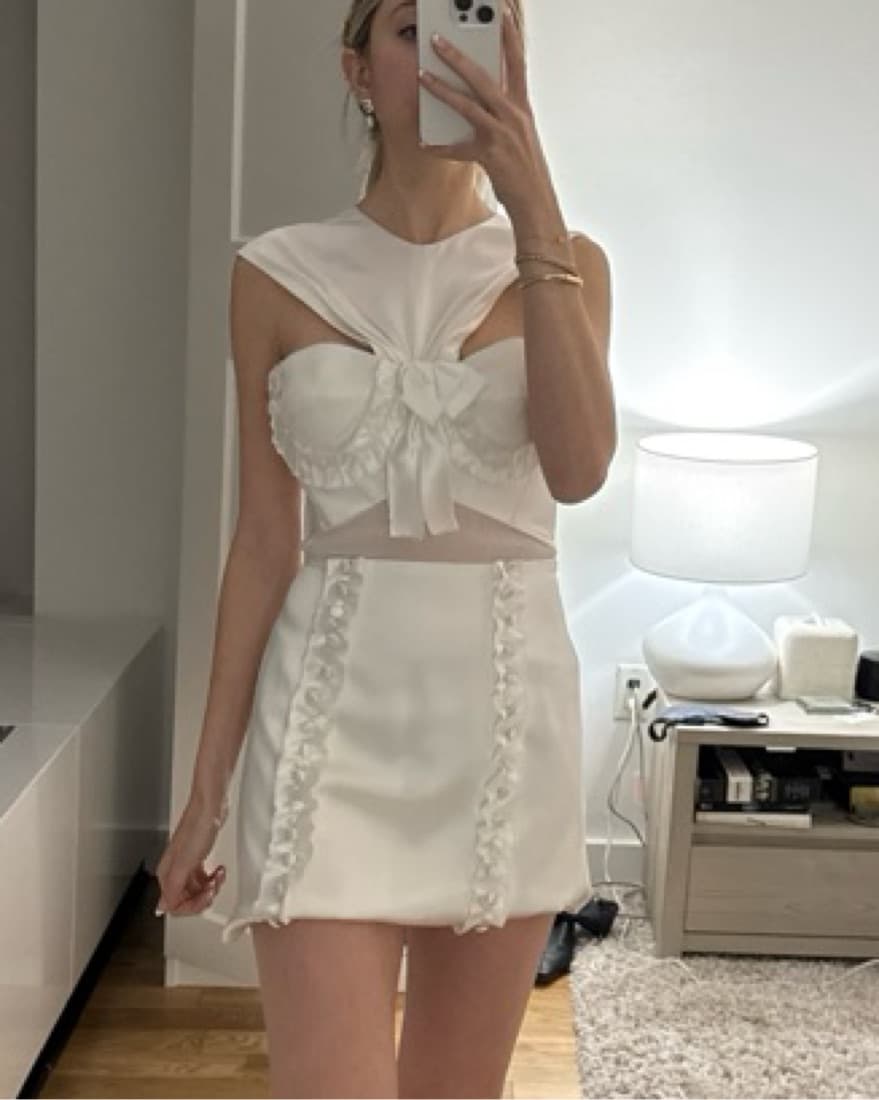 Custom White Mini Dress - Image 3