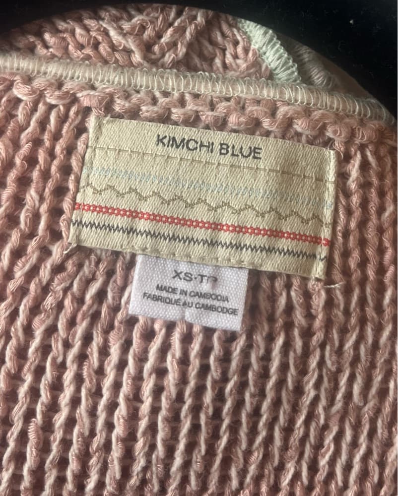 Cozy Knit Pink Cardigan - Image 3